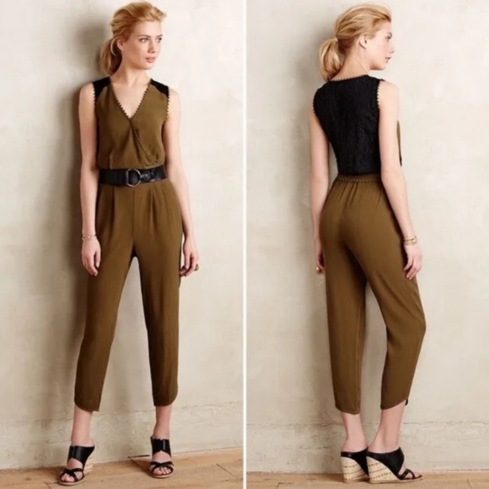 Leifsdottir Anthropologie Lace Jumpsuit EUC